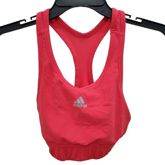 Adidas‎ ClimaCool Women's Y2K Red Pull On Wireless Racerback Sports Bra Size S - Picture 1 of 6